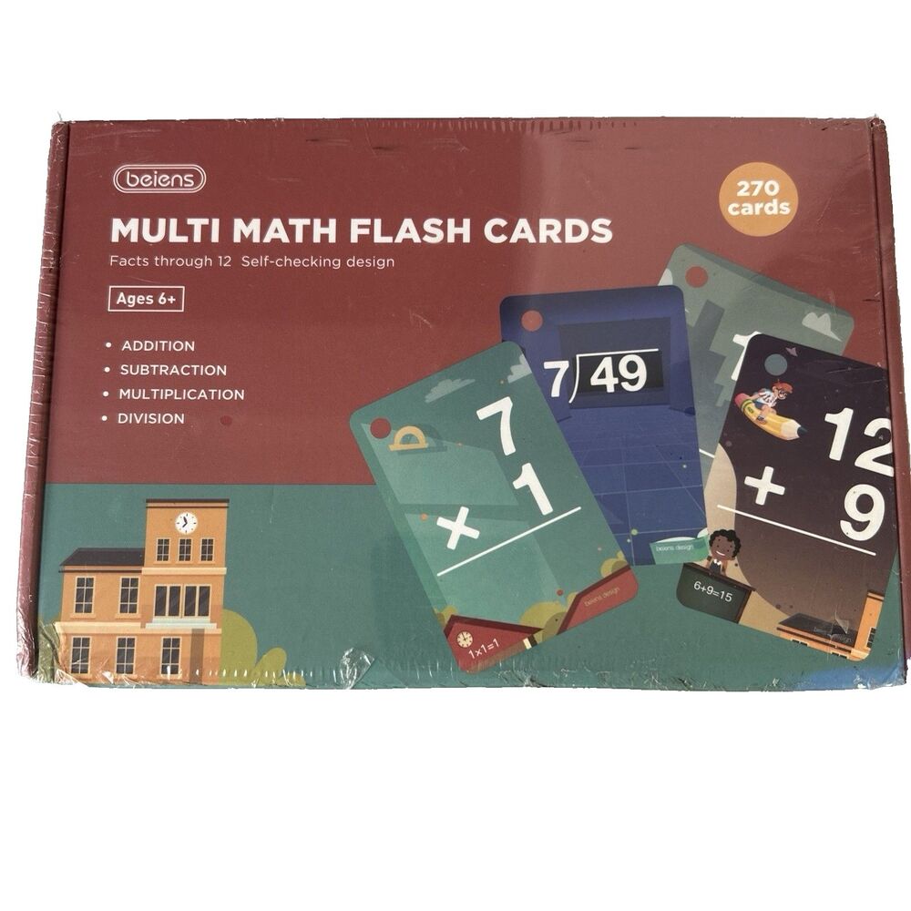 Multi Math 270 Flash Cards Addition, Subtraction, Multiplication, Division NEW - Picture 2 of 8